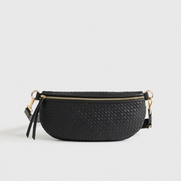 Quince Italian Leather Handwoven Sling Bag - Picture 1 of 6